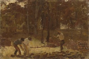 Lavorare il terreno (Schizzo per I carbonai)